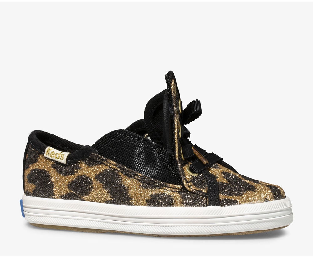 Kids Keds Sneakers - Kate Spade new york Kickstart Jr. Glitter Leopard - Leopard - 7401-VHMLW